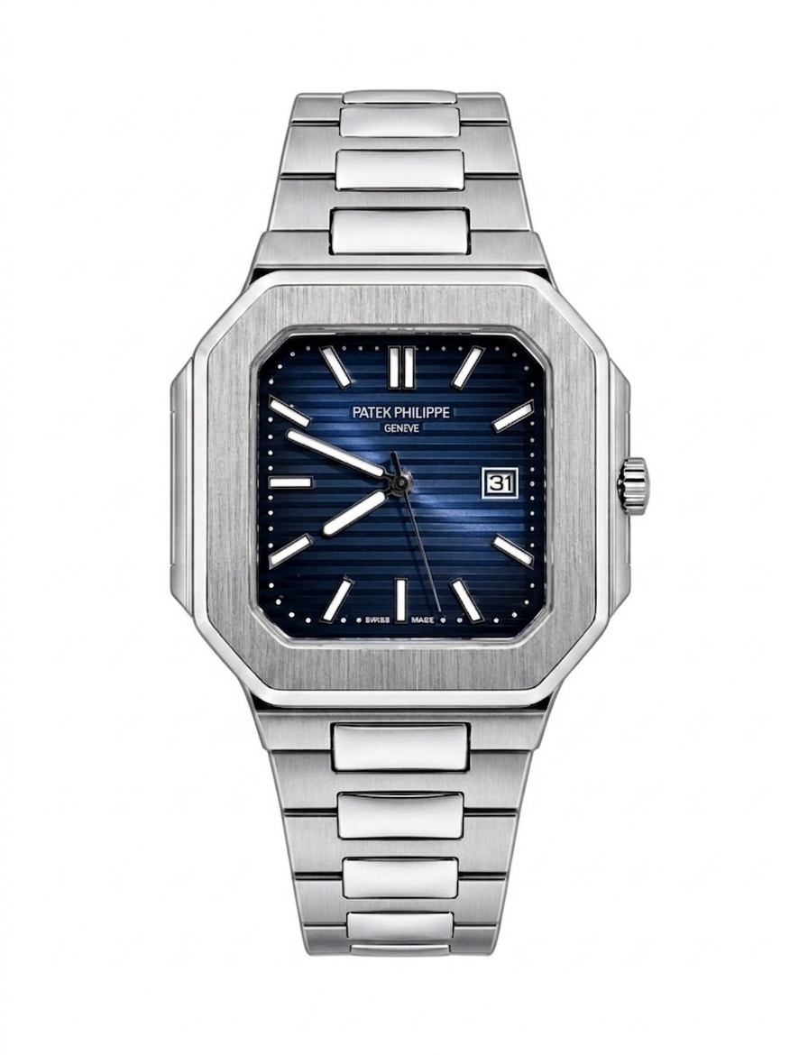 Patek Philippe Nautilus Luxury Men's Watch - Blue Dial Steel Bracelet - 5711 Style