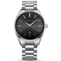 Mini Focus Men's Classic Silver Watch - Minimalist Stainless Steel Wristwatch with Black Dial & Date