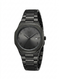 IBSO Luxury Black Watch with Arabic Numerals - Minimalist Stainless Steel Wristwatch for Men