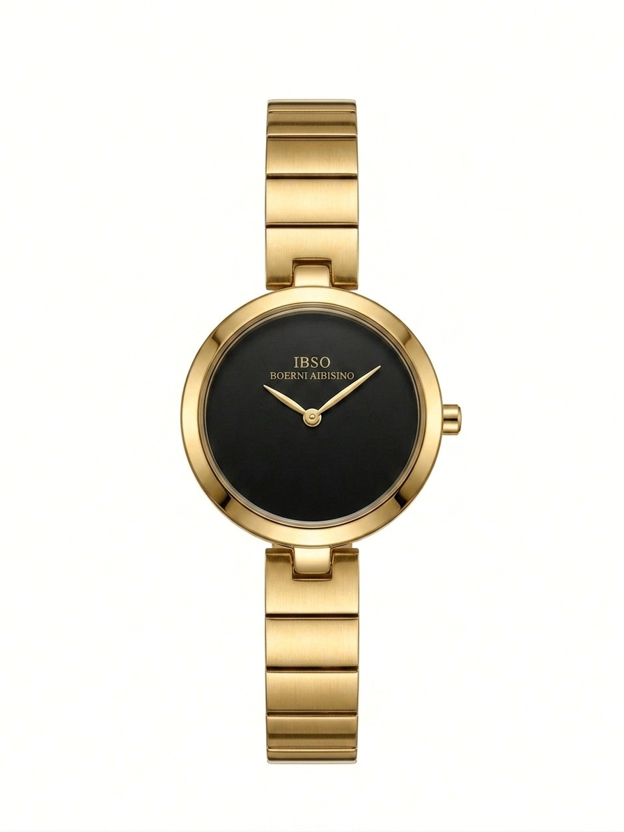 IBSO Black & Gold Luxe – Slim Minimalist Women’s Watch