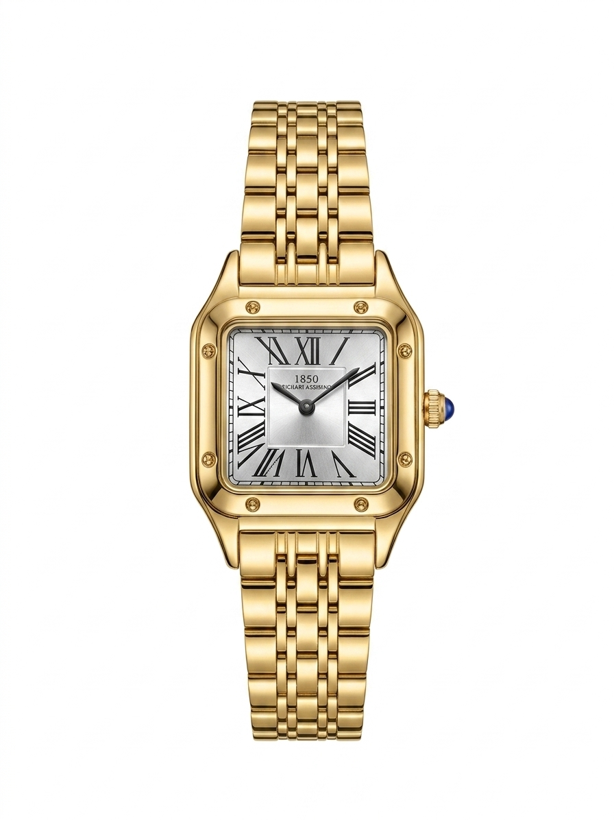 Luxury Choice: IBSO Elegant Square Gold-Tone Watch for Women