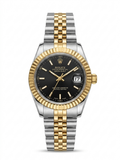 Rolex Datejust Two-Tone - Elegant Black Dial with Gold Accents