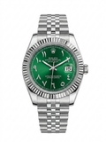 Rolex Datejust 41 - Olive Green Arabic Dial & Silver Jubilee Bracelet