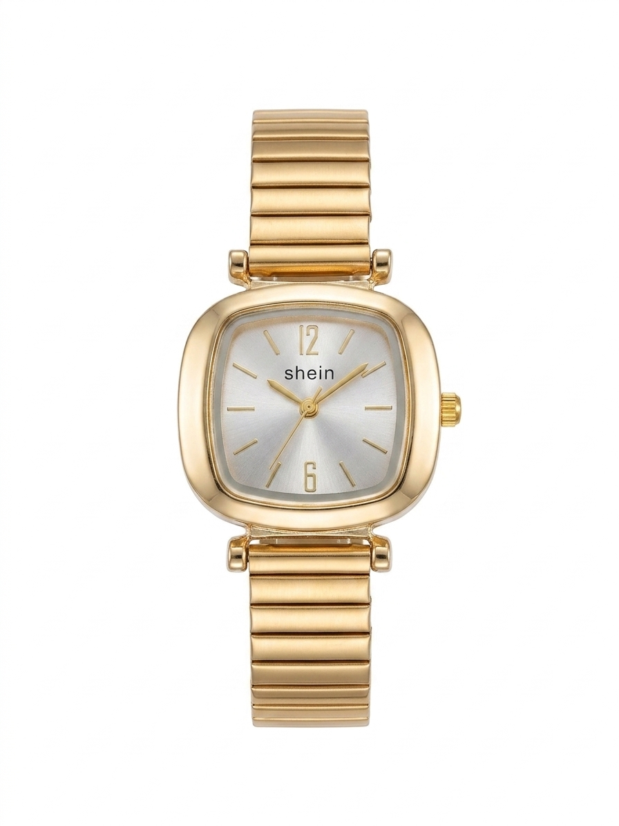 Elegant Rose Gold Cushion-Dial Watch – SHEIN Chic Collection