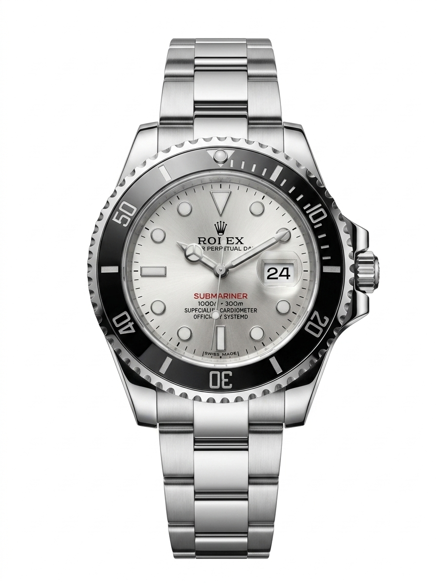 Rolex Submariner Silver Dial Black Bezel - Premium Luxury Sport Watch