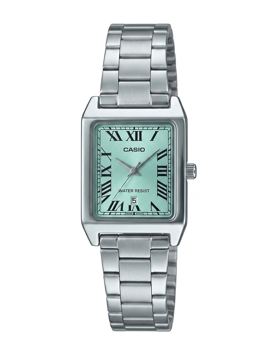 Casio Tank Retro Quartz Watch - Tiffany Blue Dial & Roman Numerals