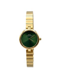 Modern & Elegant: IBSO Ladies Gold Watch with Emerald Green Dial