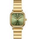 IBSO Vintage Square Gold Watch with Emerald Green Dial