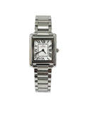 IBSO Vintage Square Quartz Watch - Silver Steel Link Bracelet
