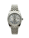 Rolex Datejust 41 - Silver Dial with Blue Arabic Numerals & Jubilee Bracelet