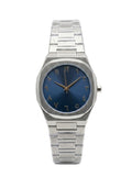 Bestwin Luxury Arabic Dial Watch - Sunray Blue Face & Silver Integrated Steel