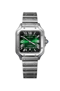 Cartier Santos Silver Green Men