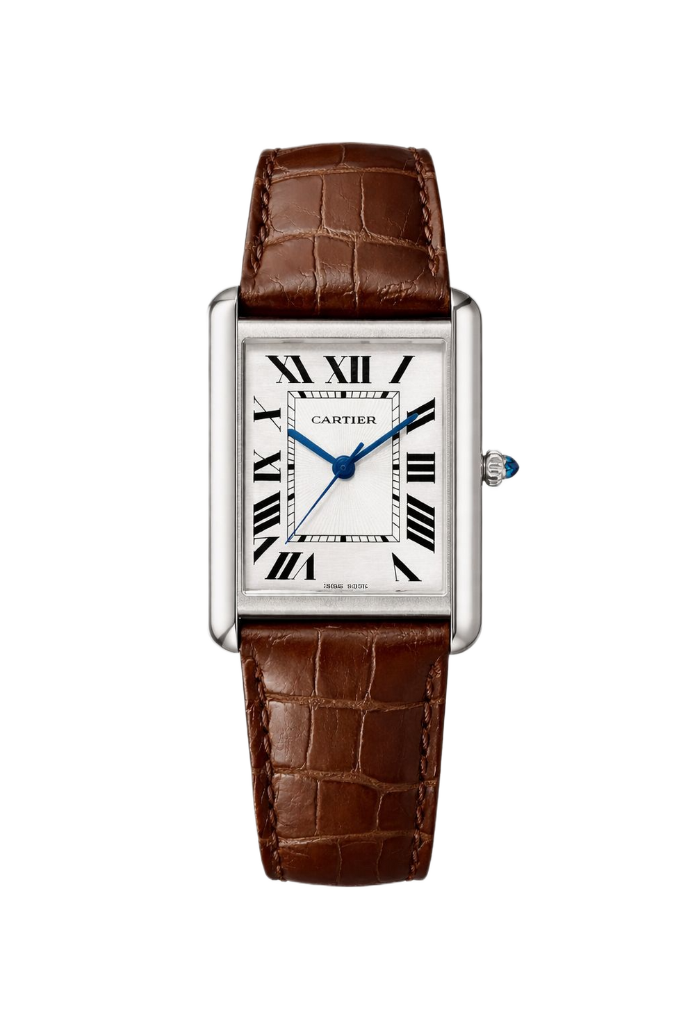 Cartier Tank Brown/Silver Men 18mm